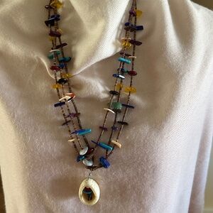 Native American Heishi Fetish Stones Necklace